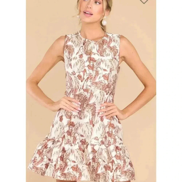 Red Dress Boutique Women’s XL Gather To Celebrate Rose Gold Multi Dress by AURA - Picture 4 of 13